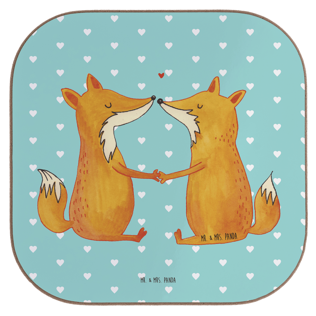 Quadratische Untersetzer Füchse Liebe Bierdeckel, Glasuntersetzer, Untersetzer Gläser, Getränkeuntersetzer, Fuchs, Füchse, Fox, Liebe, Liebespaar, Paar, Partner, Freundin, Freund, Ehe, Verlobte, Ehemann, Ehefrau, Liebesbeweis