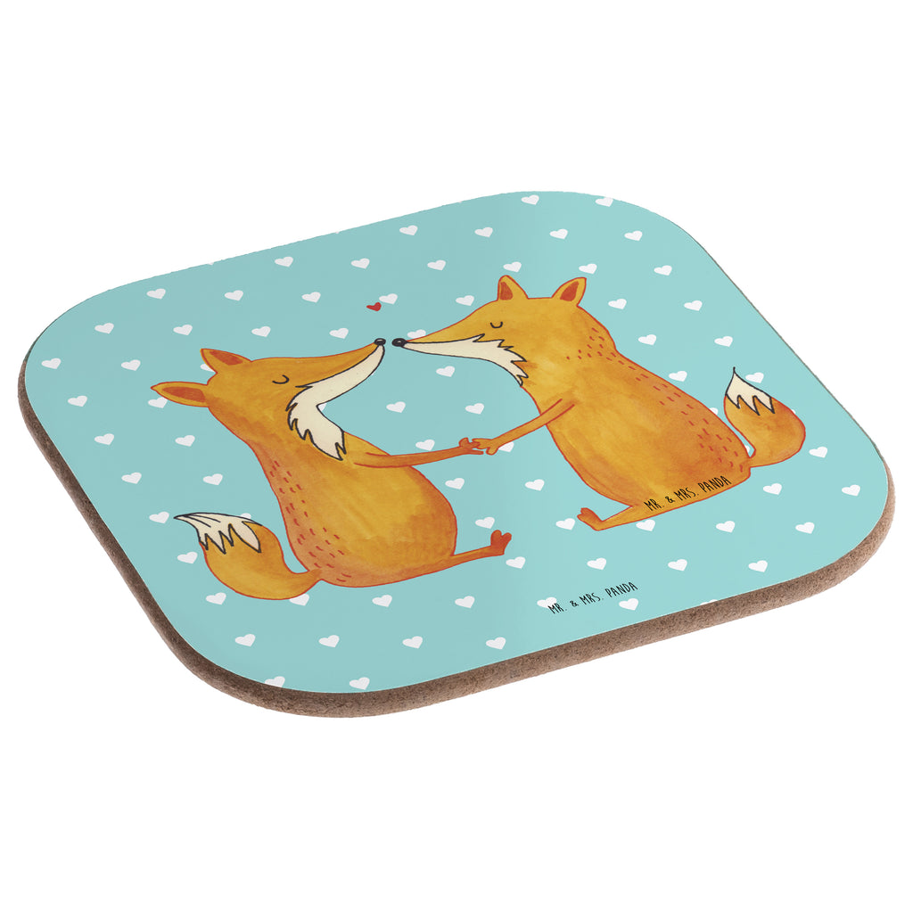 Quadratische Untersetzer Füchse Liebe Bierdeckel, Glasuntersetzer, Untersetzer Gläser, Getränkeuntersetzer, Fuchs, Füchse, Fox, Liebe, Liebespaar, Paar, Partner, Freundin, Freund, Ehe, Verlobte, Ehemann, Ehefrau, Liebesbeweis