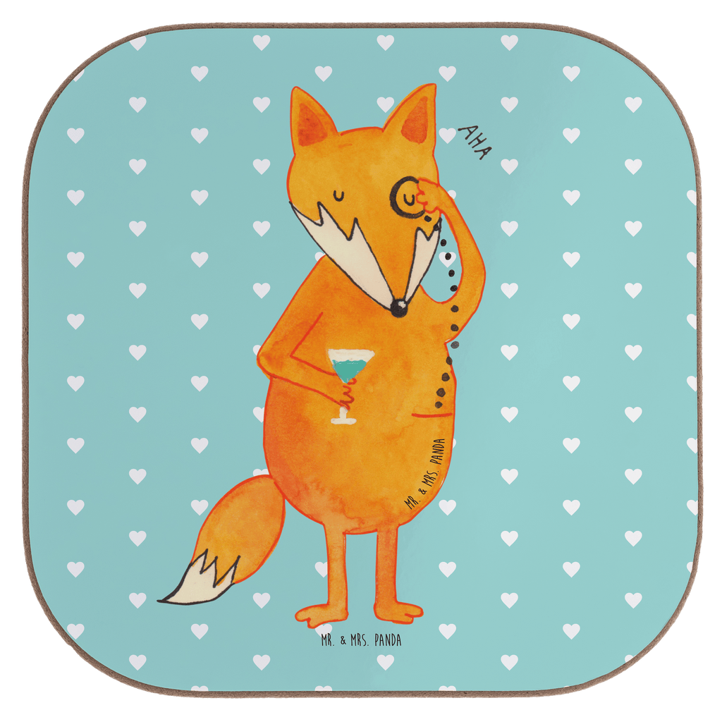Quadratische Untersetzer Fuchs Lord Bierdeckel, Glasuntersetzer, Untersetzer Gläser, Getränkeuntersetzer, Fuchs, Füchse, tröstende Worte, Spruch lustig, Liebeskummer Geschenk, Motivation Spruch, Problemlösung