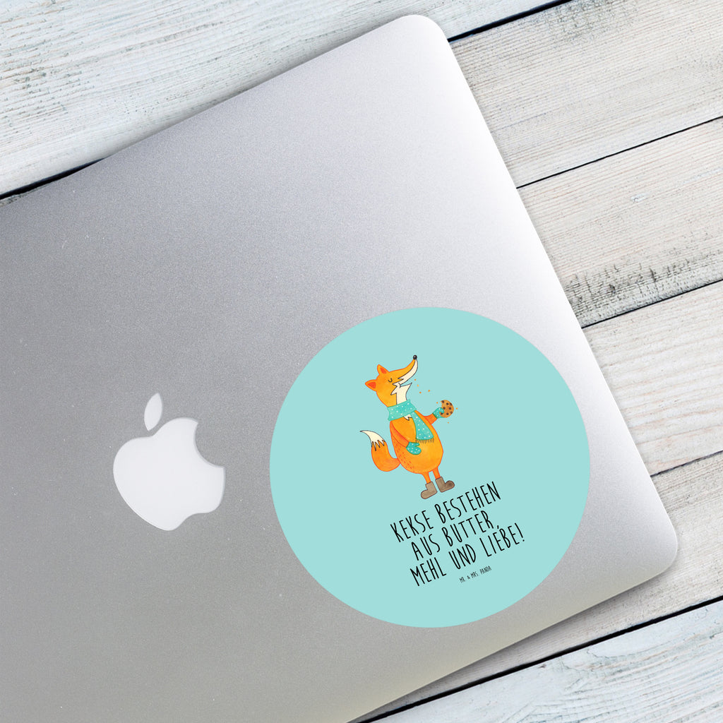 120mm Rund Aufkleber Fuchs Keks Sticker, Aufkleber, Etikett, Kinder, rund, Fuchs, Füchse, Backen Spruch, Kekse, Winter, Weihnachtszeit, Plätzchen, Liebe, Küche Deko