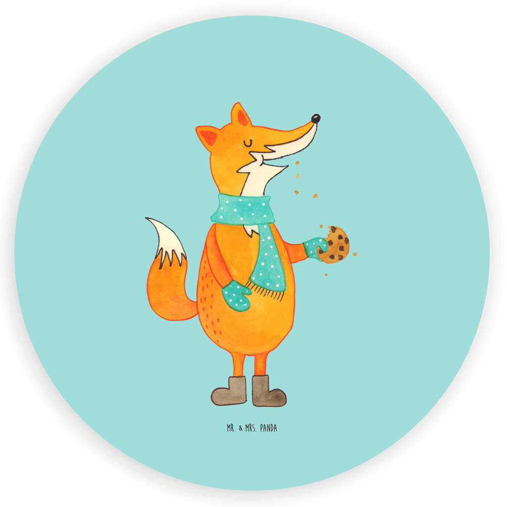 120mm Rund Aufkleber Fuchs Keks Sticker, Aufkleber, Etikett, Kinder, rund, Fuchs, Füchse, Backen Spruch, Kekse, Winter, Weihnachtszeit, Plätzchen, Liebe, Küche Deko