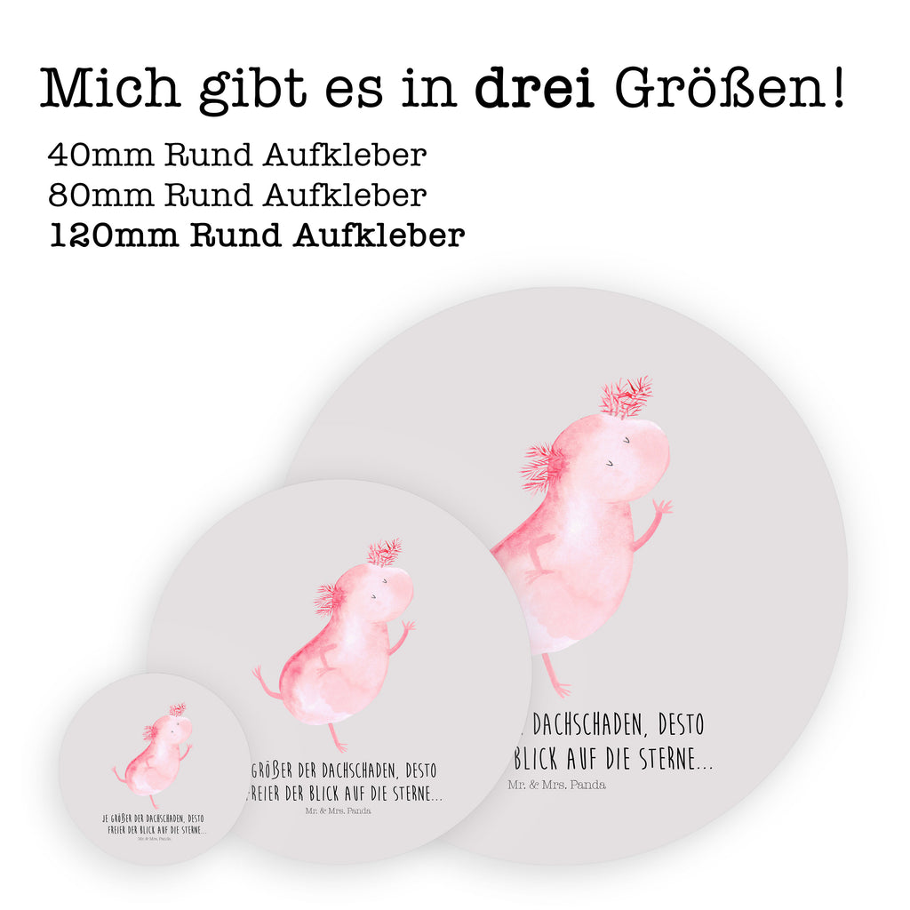 120mm Rund Aufkleber Axolotl tanzt Sticker, Aufkleber, Etikett, Kinder, rund, Axolotl, Molch, Axolot, Schwanzlurch, Lurch, Lurche, Dachschaden, Sterne, verrückt, Freundin, beste Freundin