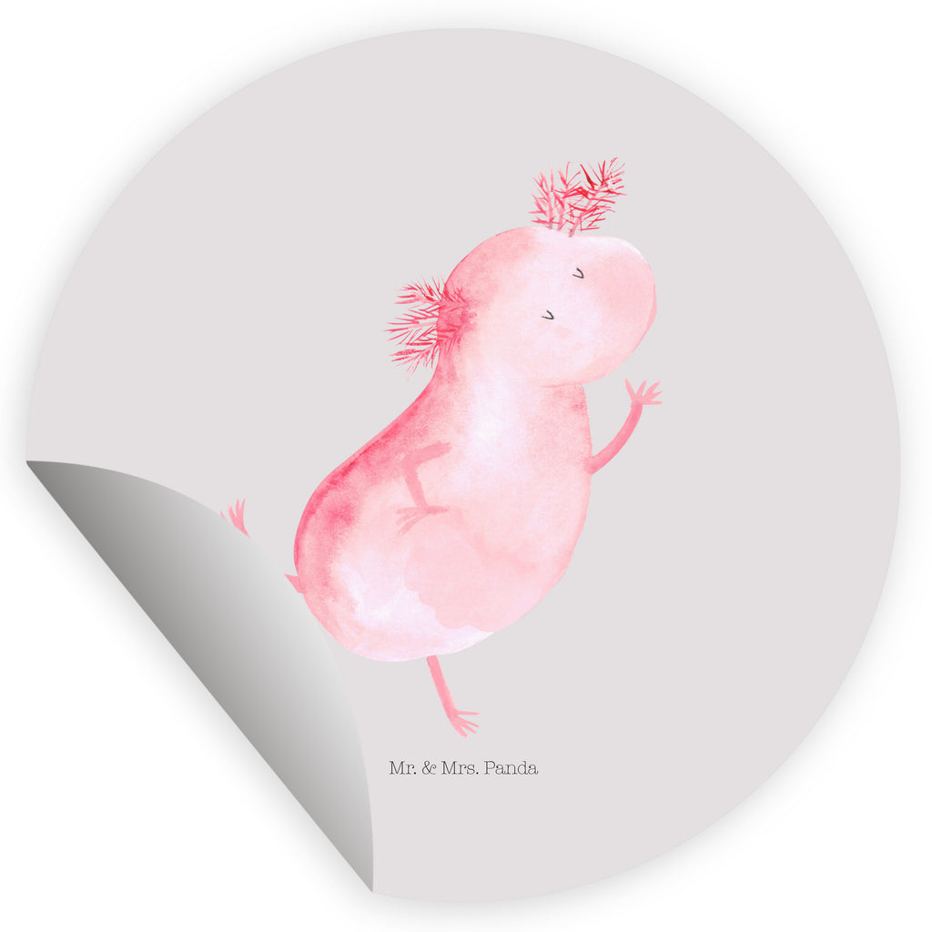 120mm Rund Aufkleber Axolotl tanzt Sticker, Aufkleber, Etikett, Kinder, rund, Axolotl, Molch, Axolot, Schwanzlurch, Lurch, Lurche, Dachschaden, Sterne, verrückt, Freundin, beste Freundin
