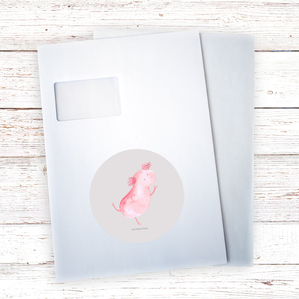 120mm Rund Aufkleber Axolotl tanzt Sticker, Aufkleber, Etikett, Kinder, rund, Axolotl, Molch, Axolot, Schwanzlurch, Lurch, Lurche, Dachschaden, Sterne, verrückt, Freundin, beste Freundin