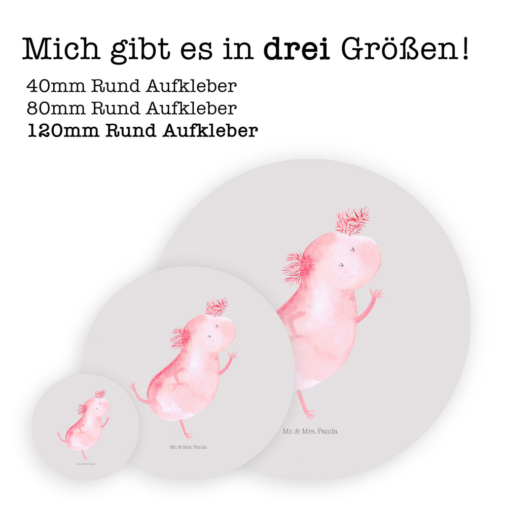 120mm Rund Aufkleber Axolotl tanzt Sticker, Aufkleber, Etikett, Kinder, rund, Axolotl, Molch, Axolot, Schwanzlurch, Lurch, Lurche, Dachschaden, Sterne, verrückt, Freundin, beste Freundin