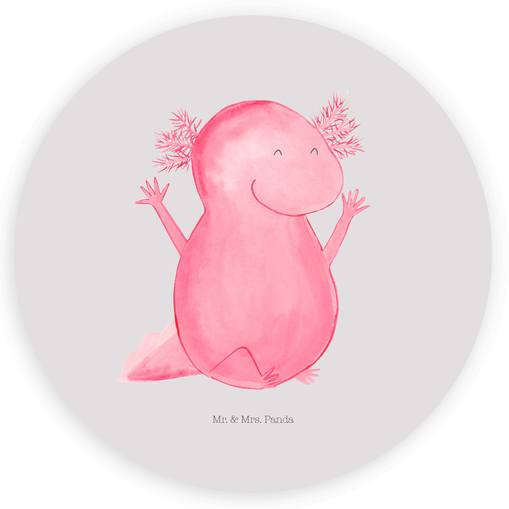 120mm Rund Aufkleber Axolotl Hurra