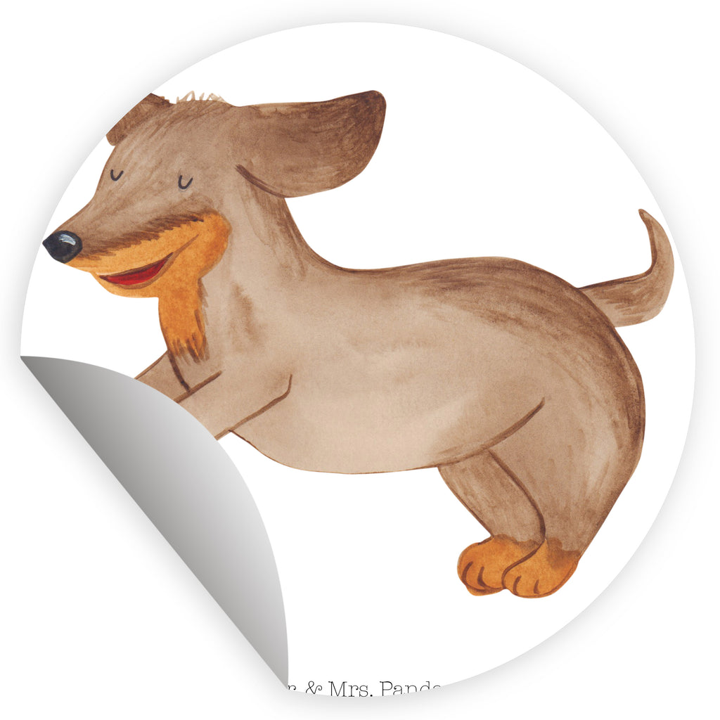 120mm Rund Aufkleber Hund Dackel fröhlich Sticker, Aufkleber, Etikett, Kinder, rund, Hund, Hundemotiv, Haustier, Hunderasse, Tierliebhaber, Hundebesitzer, Sprüche, Hunde, Dackel, Dachshund, happy dog