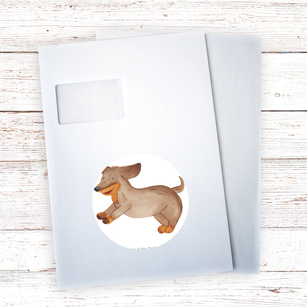 120mm Rund Aufkleber Hund Dackel fröhlich Sticker, Aufkleber, Etikett, Kinder, rund, Hund, Hundemotiv, Haustier, Hunderasse, Tierliebhaber, Hundebesitzer, Sprüche, Hunde, Dackel, Dachshund, happy dog