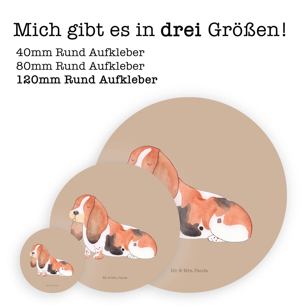 120mm Rund Aufkleber Hund Basset Hound Sticker, Aufkleber, Etikett, Kinder, rund, Hund, Hundemotiv, Haustier, Hunderasse, Tierliebhaber, Hundebesitzer, Sprüche, Basset Hound, Basset, Hundeliebe, kinderlos