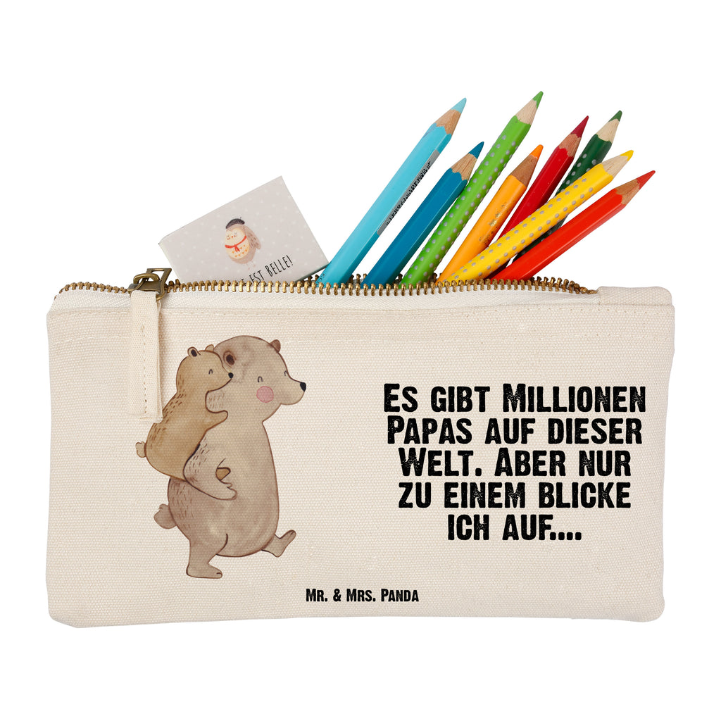 Schminktasche Papa Bär Schminktasche, Kosmetiktasche, Kosmetikbeutel, Stiftemäppchen, Etui, Federmappe, Makeup, XXL, Schminketui, Kosmetiketui, Schlamperetui, Familie, Vatertag, Muttertag, Bruder, Schwester, Mama, Papa, Oma, Opa, Geschenk, Vater, Papi, Vati, Onkel, Geburtstag