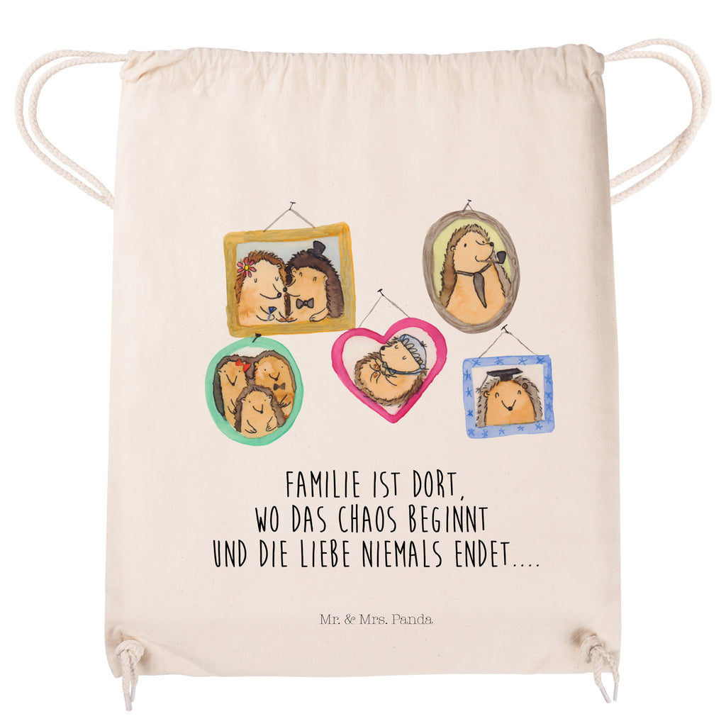 Sportbeutel Igel Familie Turnbeutel, Beutel, Sporttasche, Tasche, Stoffbeutel, Familie, Vatertag, Muttertag, Bruder, Schwester, Mama, Papa, Oma, Opa, Liebe, Igel, Bilder, Zusammenhalt, Glück