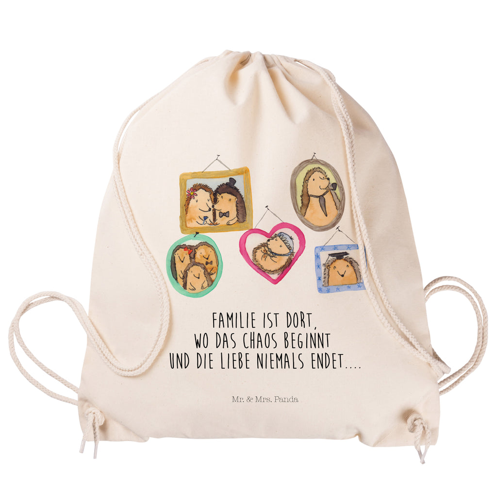 Sportbeutel Igel Familie Turnbeutel, Beutel, Sporttasche, Tasche, Stoffbeutel, Familie, Vatertag, Muttertag, Bruder, Schwester, Mama, Papa, Oma, Opa, Liebe, Igel, Bilder, Zusammenhalt, Glück