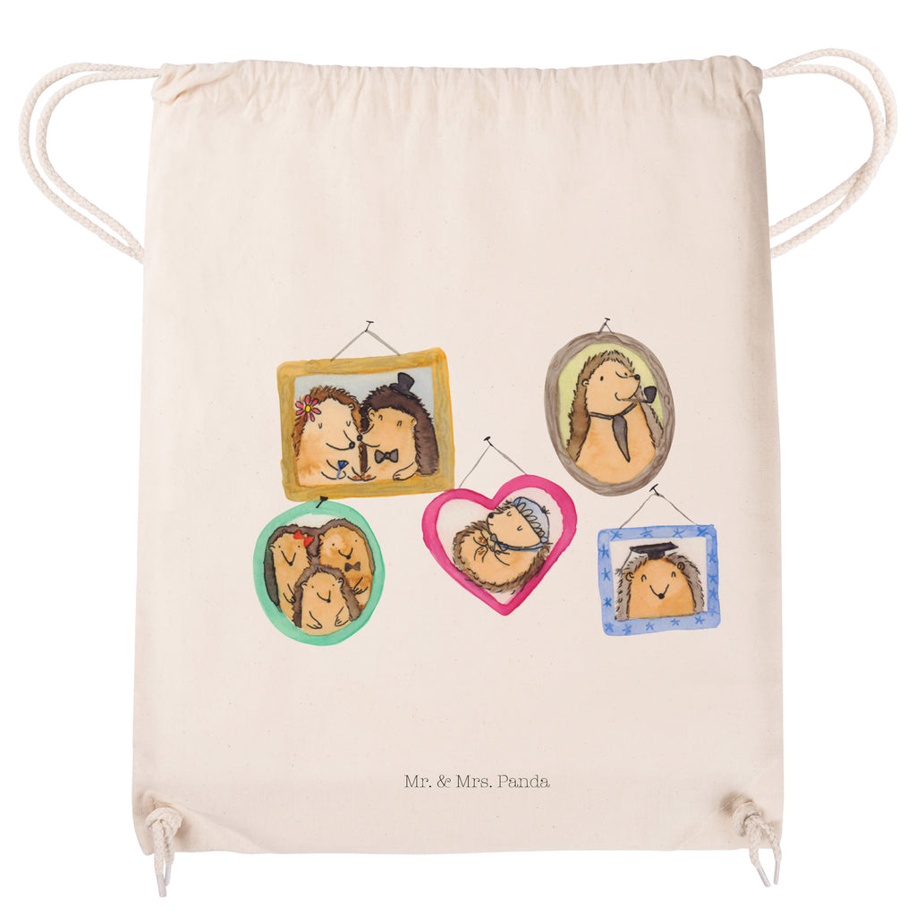 Sportbeutel Igel Familie Turnbeutel, Beutel, Sporttasche, Tasche, Stoffbeutel, Familie, Vatertag, Muttertag, Bruder, Schwester, Mama, Papa, Oma, Opa, Liebe, Igel, Bilder, Zusammenhalt, Glück