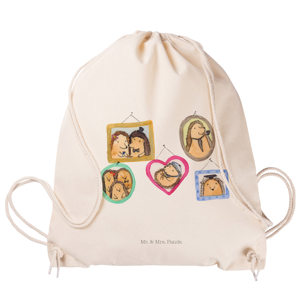 Sportbeutel Igel Familie Turnbeutel, Beutel, Sporttasche, Tasche, Stoffbeutel, Familie, Vatertag, Muttertag, Bruder, Schwester, Mama, Papa, Oma, Opa, Liebe, Igel, Bilder, Zusammenhalt, Glück