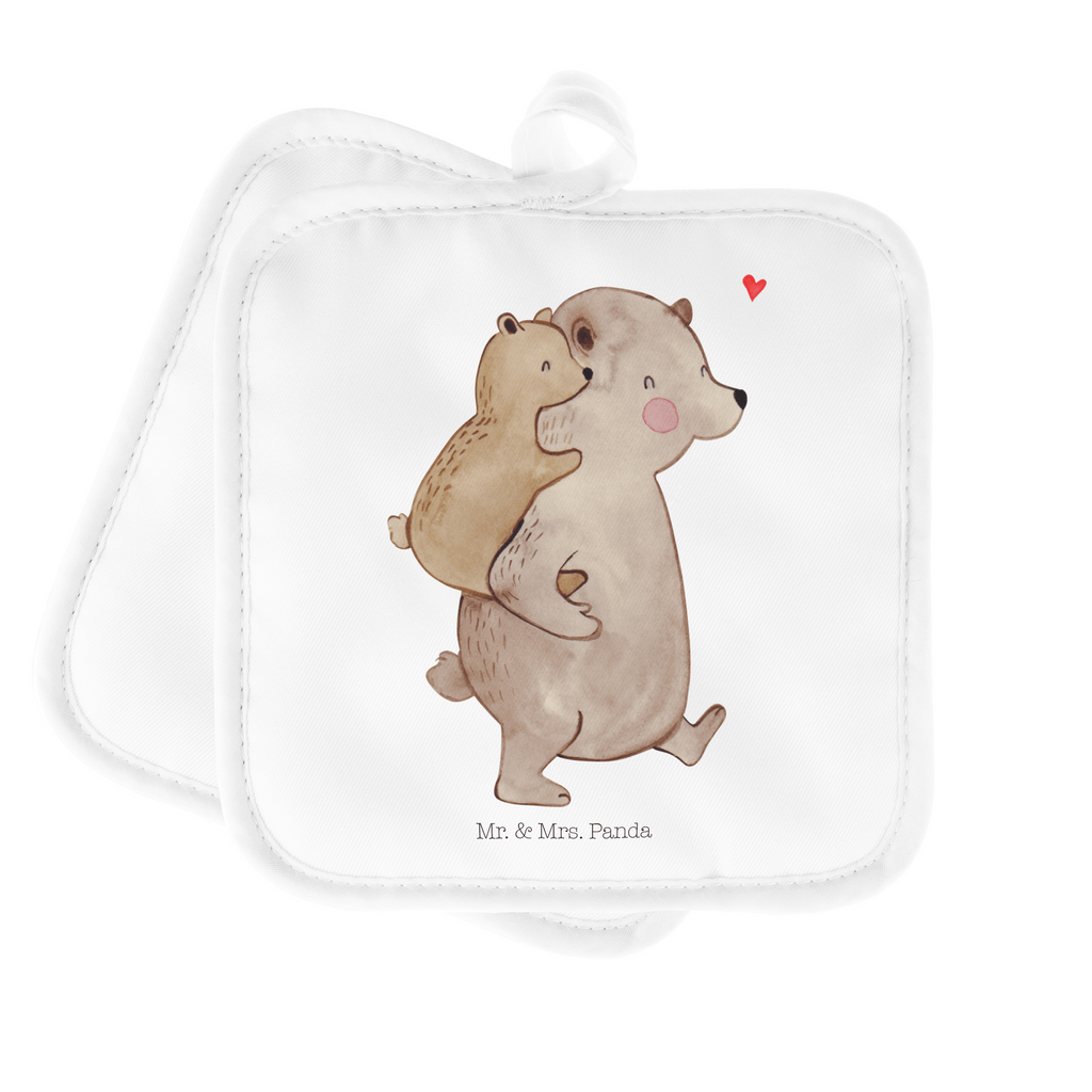 2er Set Topflappen  Papa Bär Topflappen, Topfuntersetzer, Ofenhandschuh, Topflappen Set, Topflappen lustig, Topflappen mit Spruch, Familie, Vatertag, Muttertag, Bruder, Schwester, Mama, Papa, Oma, Opa, Geschenk, Vater, Papi, Vati, Onkel, Geburtstag