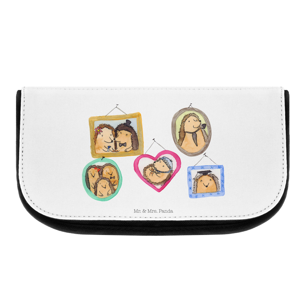 Kosmetiktasche Igel Familie Kosmetikbeutel, Kulturtasche, Kulturbeutel, Schminktasche, Make-Up Tasche, Familie, Vatertag, Muttertag, Bruder, Schwester, Mama, Papa, Oma, Opa, Liebe, Igel, Bilder, Zusammenhalt, Glück