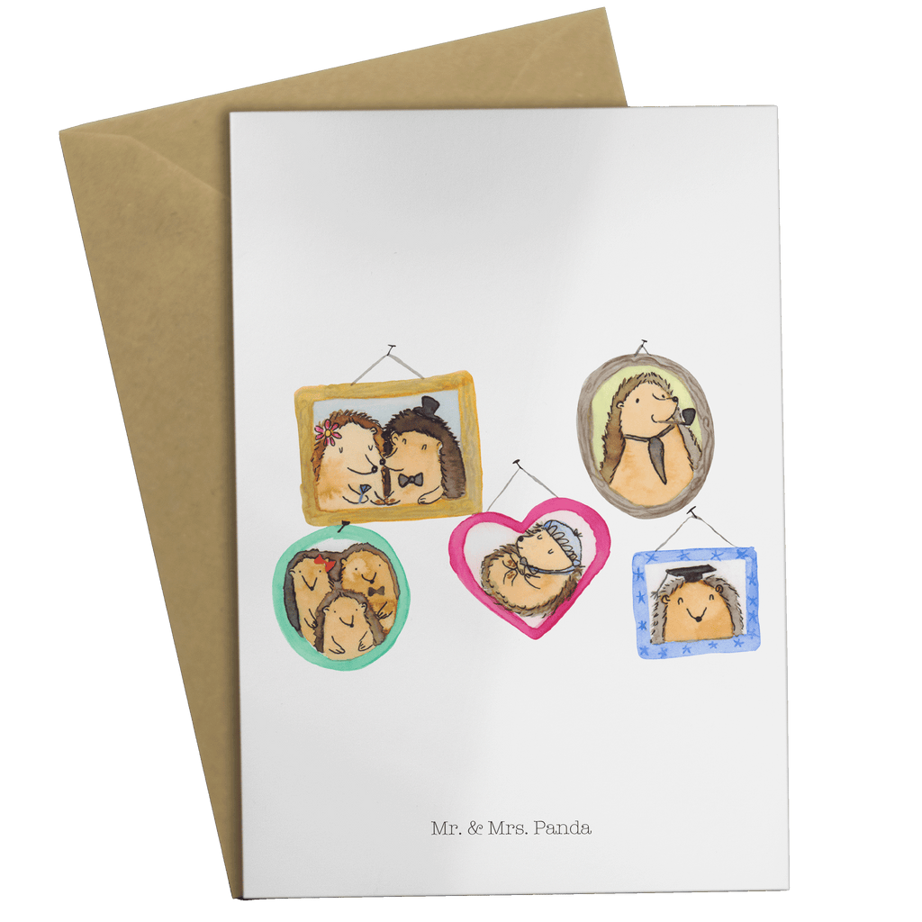 Grußkarte Igel Familie Klappkarte, Einladungskarte, Glückwunschkarte, Hochzeitskarte, Geburtstagskarte, Karte, Familie, Vatertag, Muttertag, Bruder, Schwester, Mama, Papa, Oma, Opa, Liebe, Igel, Bilder, Zusammenhalt, Glück