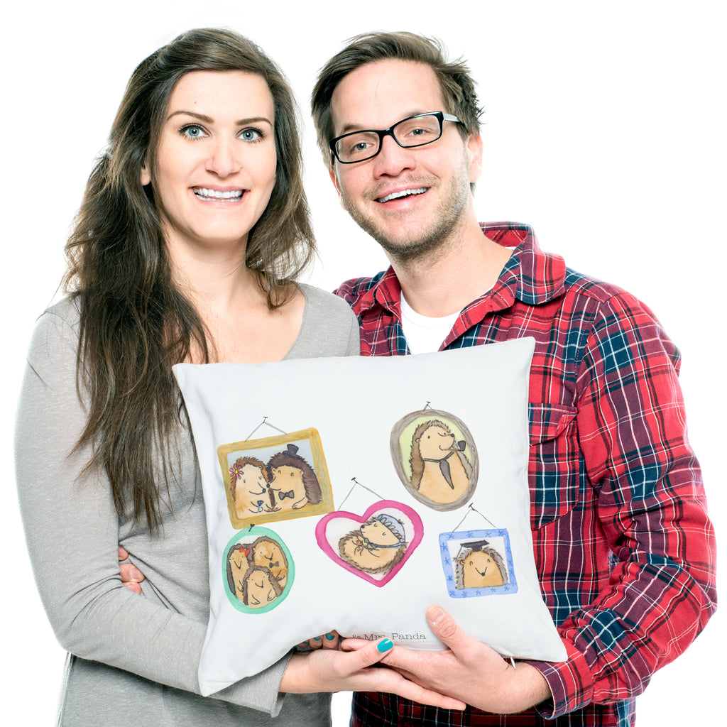 40x40 Kissen Igel Familie Kissenhülle, Kopfkissen, Sofakissen, Dekokissen, Motivkissen, Familie, Vatertag, Muttertag, Bruder, Schwester, Mama, Papa, Oma, Opa, Liebe, Igel, Bilder, Zusammenhalt, Glück