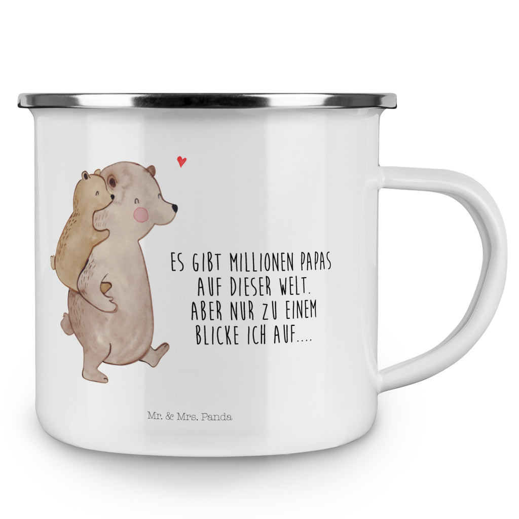 Camping Emaille Tasse Papa Bär Campingtasse, Trinkbecher, Metalltasse, Outdoor Tasse, Emaille Trinkbecher, Blechtasse Outdoor, Emaille Campingbecher, Edelstahl Trinkbecher, Metalltasse für Camping, Kaffee Blechtasse, Camping Tasse Metall, Familie, Vatertag, Muttertag, Bruder, Schwester, Mama, Papa, Oma, Opa, Geschenk, Vater, Papi, Vati, Onkel, Geburtstag