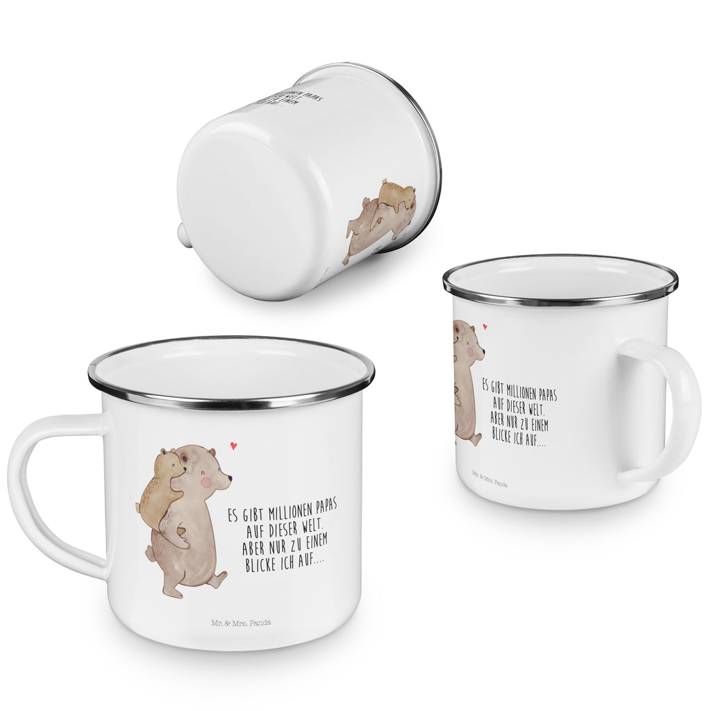 Camping Emaille Tasse Papa Bär Campingtasse, Trinkbecher, Metalltasse, Outdoor Tasse, Emaille Trinkbecher, Blechtasse Outdoor, Emaille Campingbecher, Edelstahl Trinkbecher, Metalltasse für Camping, Kaffee Blechtasse, Camping Tasse Metall, Familie, Vatertag, Muttertag, Bruder, Schwester, Mama, Papa, Oma, Opa, Geschenk, Vater, Papi, Vati, Onkel, Geburtstag