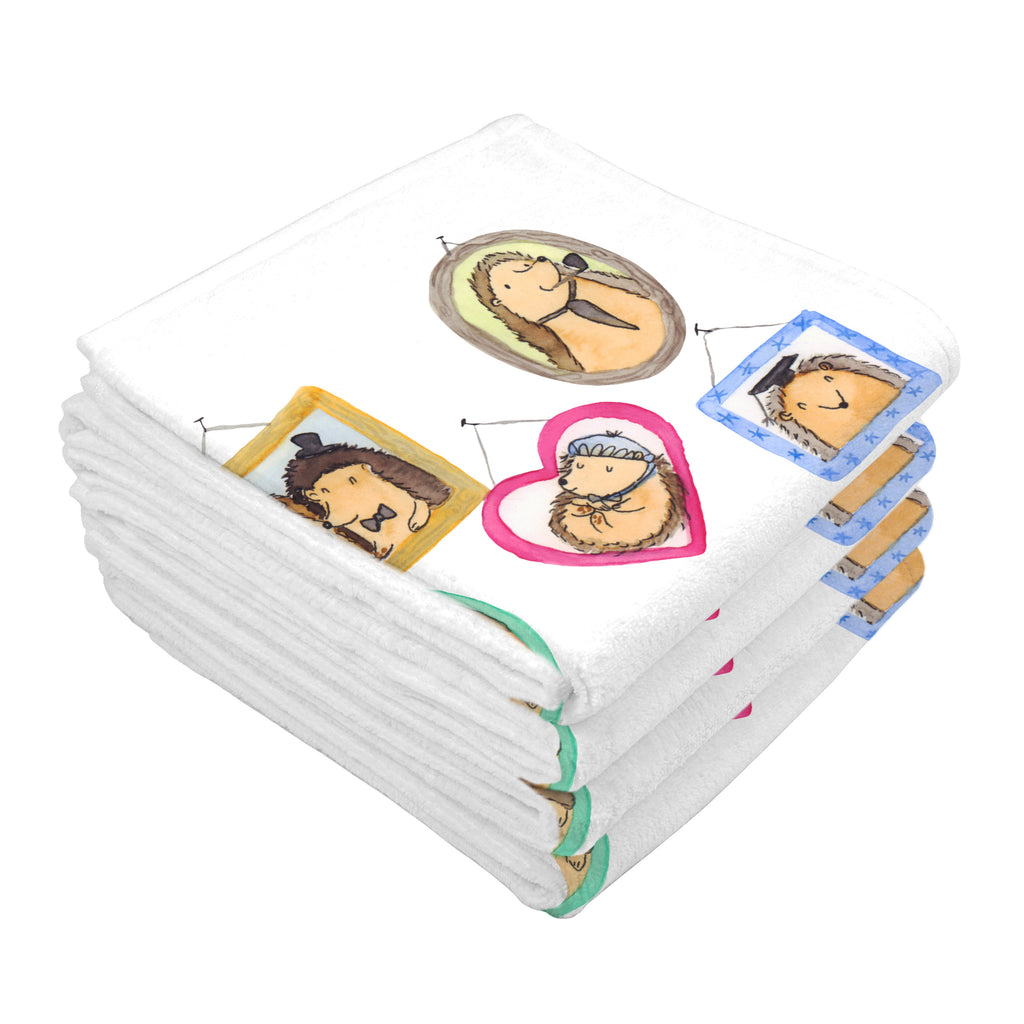 Gäste Handtuch Igel Familie Gästetuch, Reisehandtuch, Sport Handtuch, Frottier, Kinder Handtuch, Familie, Vatertag, Muttertag, Bruder, Schwester, Mama, Papa, Oma, Opa, Liebe, Igel, Bilder, Zusammenhalt, Glück