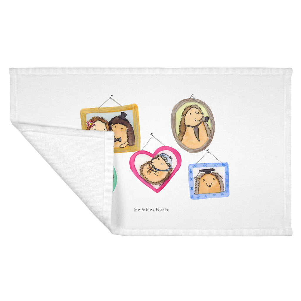 Gäste Handtuch Igel Familie Gästetuch, Reisehandtuch, Sport Handtuch, Frottier, Kinder Handtuch, Familie, Vatertag, Muttertag, Bruder, Schwester, Mama, Papa, Oma, Opa, Liebe, Igel, Bilder, Zusammenhalt, Glück