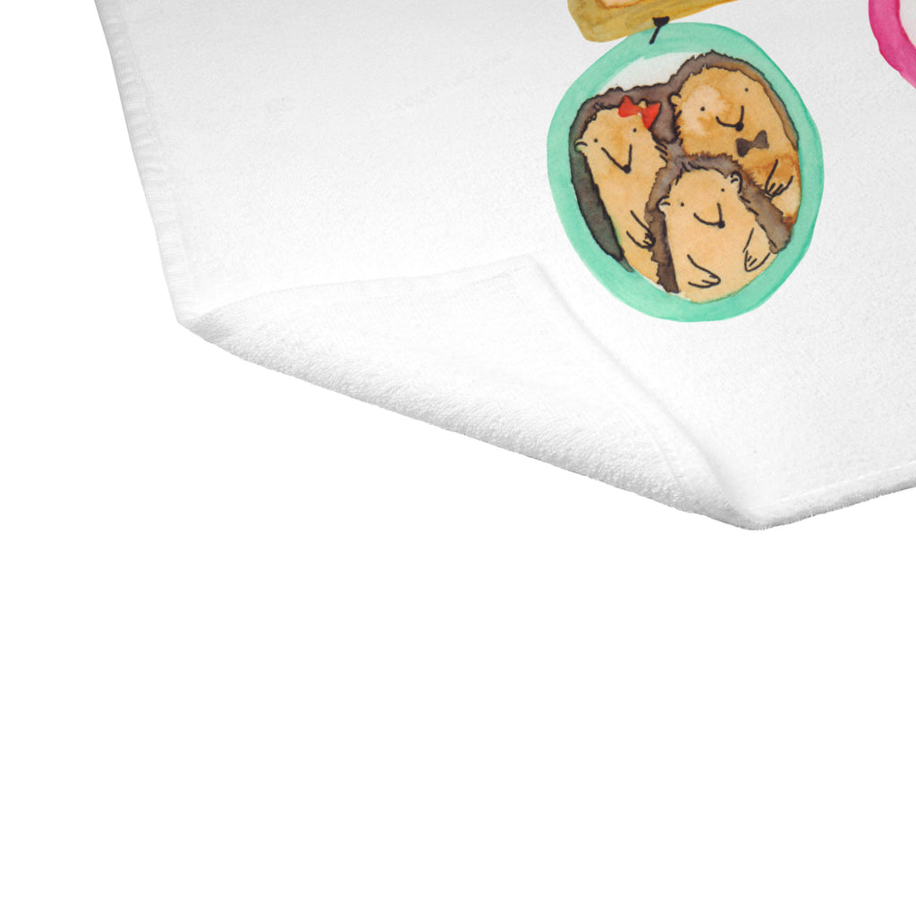 Gäste Handtuch Igel Familie Gästetuch, Reisehandtuch, Sport Handtuch, Frottier, Kinder Handtuch, Familie, Vatertag, Muttertag, Bruder, Schwester, Mama, Papa, Oma, Opa, Liebe, Igel, Bilder, Zusammenhalt, Glück