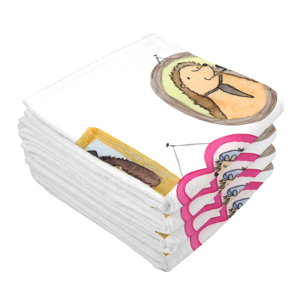 Gäste Handtuch Igel Familie Gästetuch, Reisehandtuch, Sport Handtuch, Frottier, Kinder Handtuch, Familie, Vatertag, Muttertag, Bruder, Schwester, Mama, Papa, Oma, Opa, Liebe, Igel, Bilder, Zusammenhalt, Glück