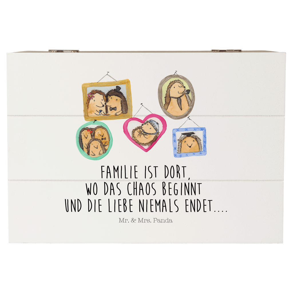 Holzkiste Igel Familie Holzkiste, Kiste, Schatzkiste, Truhe, Schatulle, XXL, Erinnerungsbox, Erinnerungskiste, Dekokiste, Aufbewahrungsbox, Familie, Vatertag, Muttertag, Bruder, Schwester, Mama, Papa, Oma, Opa, Liebe, Igel, Bilder, Zusammenhalt, Glück