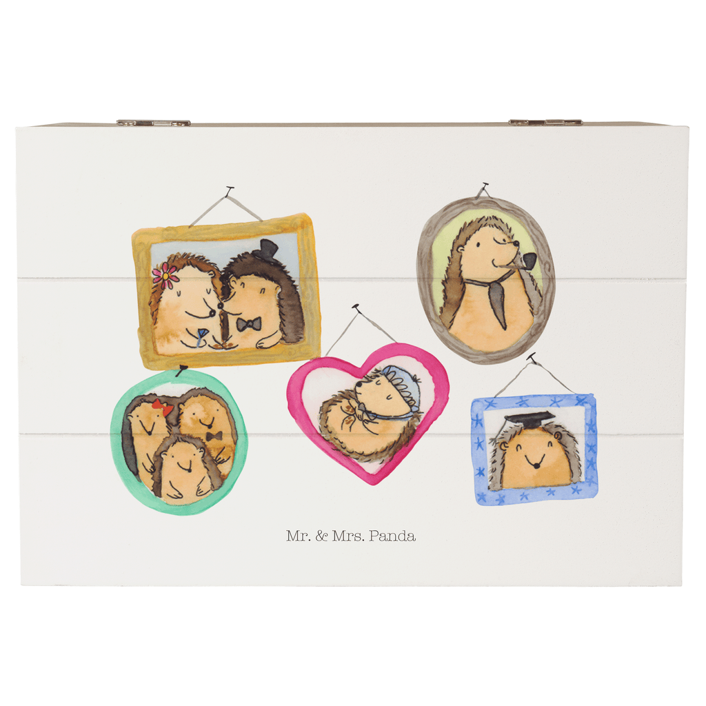 Holzkiste Igel Familie Holzkiste, Kiste, Schatzkiste, Truhe, Schatulle, XXL, Erinnerungsbox, Erinnerungskiste, Dekokiste, Aufbewahrungsbox, Familie, Vatertag, Muttertag, Bruder, Schwester, Mama, Papa, Oma, Opa, Liebe, Igel, Bilder, Zusammenhalt, Glück