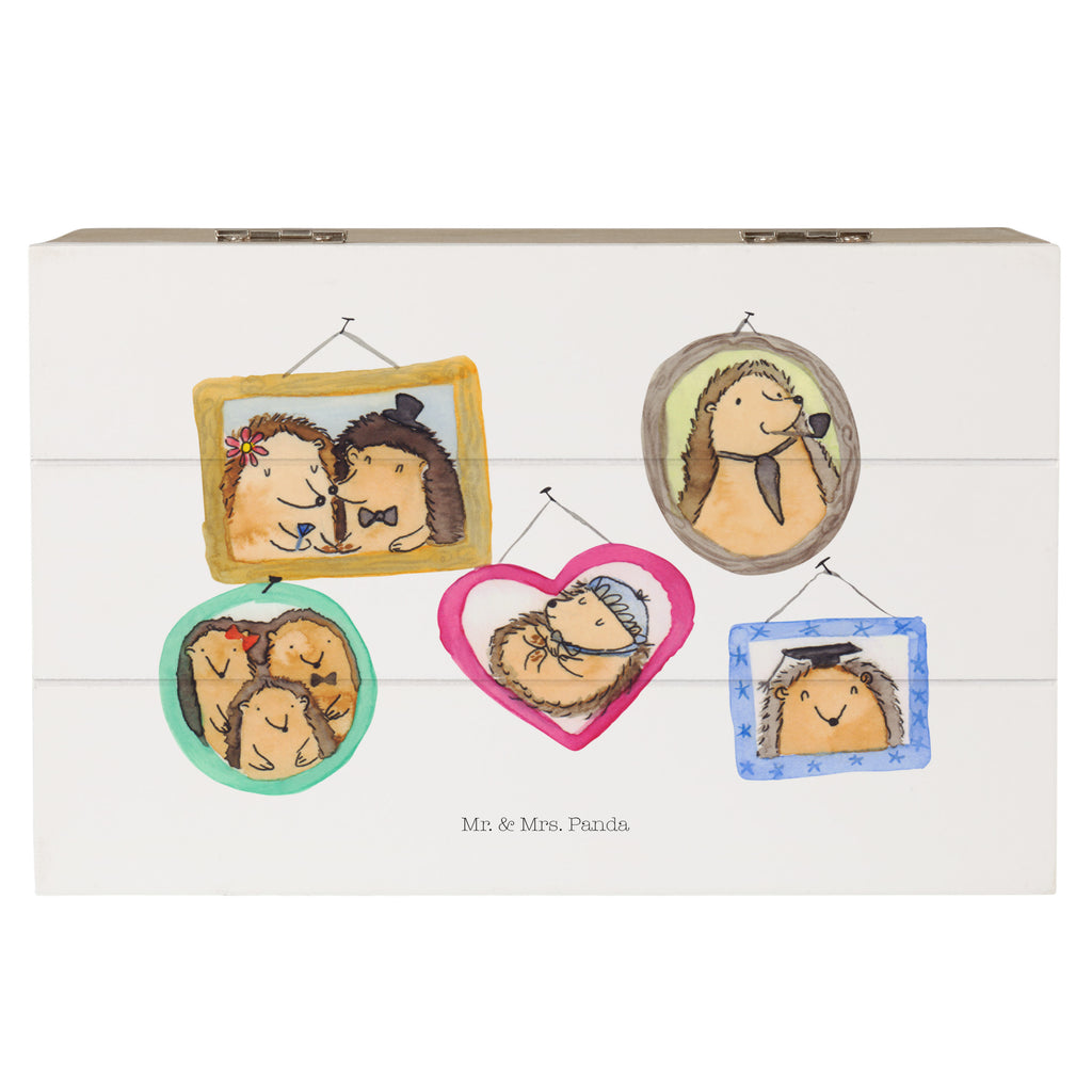 Holzkiste Igel Familie Holzkiste, Kiste, Schatzkiste, Truhe, Schatulle, XXL, Erinnerungsbox, Erinnerungskiste, Dekokiste, Aufbewahrungsbox, Familie, Vatertag, Muttertag, Bruder, Schwester, Mama, Papa, Oma, Opa, Liebe, Igel, Bilder, Zusammenhalt, Glück