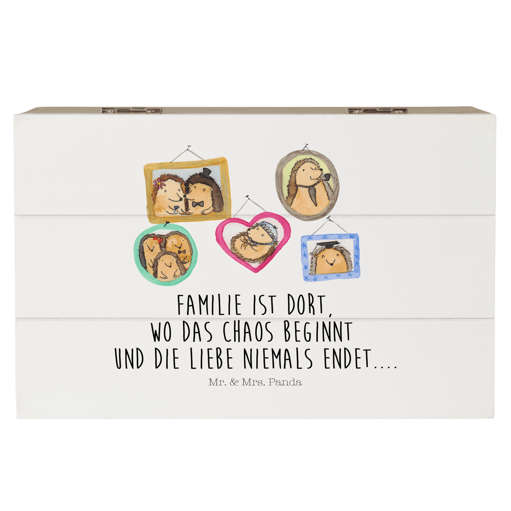 Holzkiste Igel Familie Holzkiste, Kiste, Schatzkiste, Truhe, Schatulle, XXL, Erinnerungsbox, Erinnerungskiste, Dekokiste, Aufbewahrungsbox, Familie, Vatertag, Muttertag, Bruder, Schwester, Mama, Papa, Oma, Opa, Liebe, Igel, Bilder, Zusammenhalt, Glück