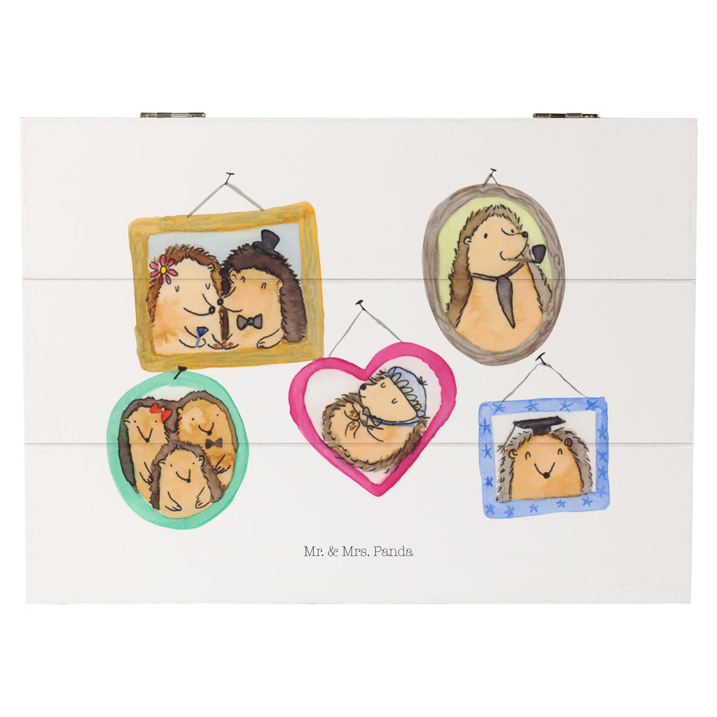 Holzkiste Igel Familie Holzkiste, Kiste, Schatzkiste, Truhe, Schatulle, XXL, Erinnerungsbox, Erinnerungskiste, Dekokiste, Aufbewahrungsbox, Familie, Vatertag, Muttertag, Bruder, Schwester, Mama, Papa, Oma, Opa, Liebe, Igel, Bilder, Zusammenhalt, Glück