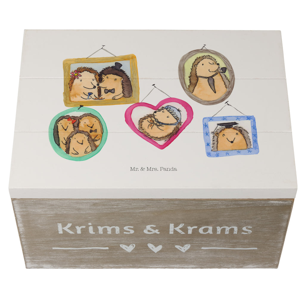 Holzkiste Igel Familie Holzkiste, Kiste, Schatzkiste, Truhe, Schatulle, XXL, Erinnerungsbox, Erinnerungskiste, Dekokiste, Aufbewahrungsbox, Familie, Vatertag, Muttertag, Bruder, Schwester, Mama, Papa, Oma, Opa, Liebe, Igel, Bilder, Zusammenhalt, Glück