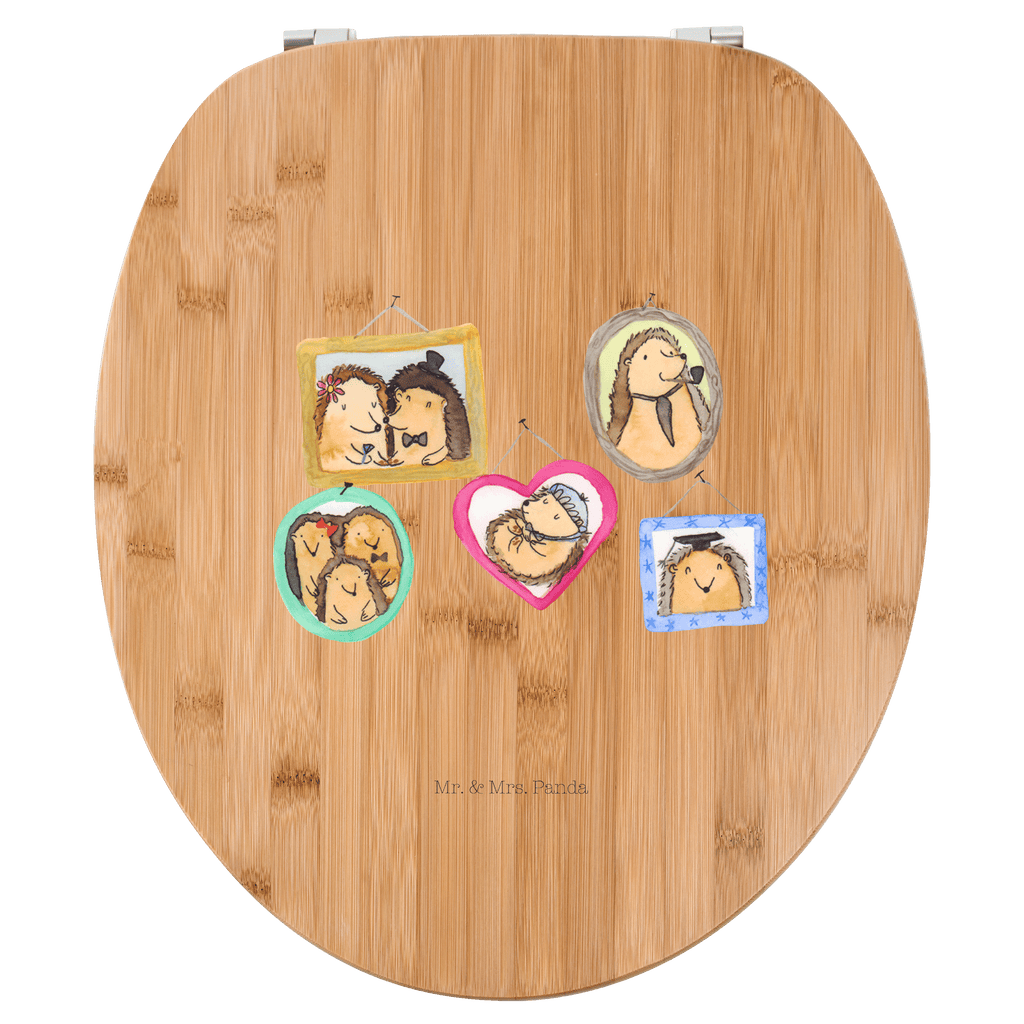 Motiv WC Sitz Igel Familie Klobrille, Klodeckel, Toilettendeckel, WC-Sitz, Toilette, Familie, Vatertag, Muttertag, Bruder, Schwester, Mama, Papa, Oma, Opa, Liebe, Igel, Bilder, Zusammenhalt, Glück