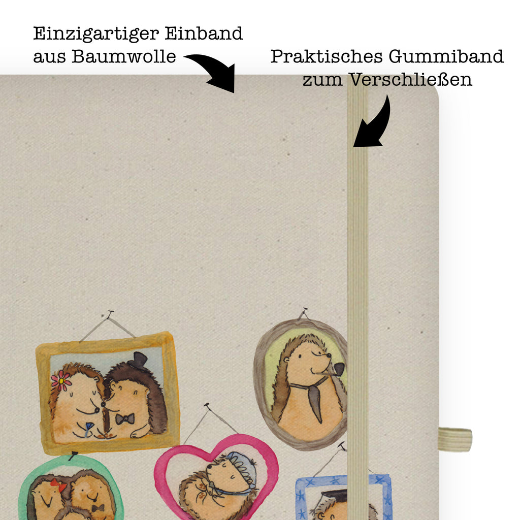 DIN A6 Baumwoll Notizbuch Igel Familie Notizen, Eintragebuch, Tagebuch, Notizblock, Adressbuch, Journal, Kladde, Skizzenbuch, Notizheft, Schreibbuch, Schreibheft, Familie, Vatertag, Muttertag, Bruder, Schwester, Mama, Papa, Oma, Opa, Liebe, Igel, Bilder, Zusammenhalt, Glück
