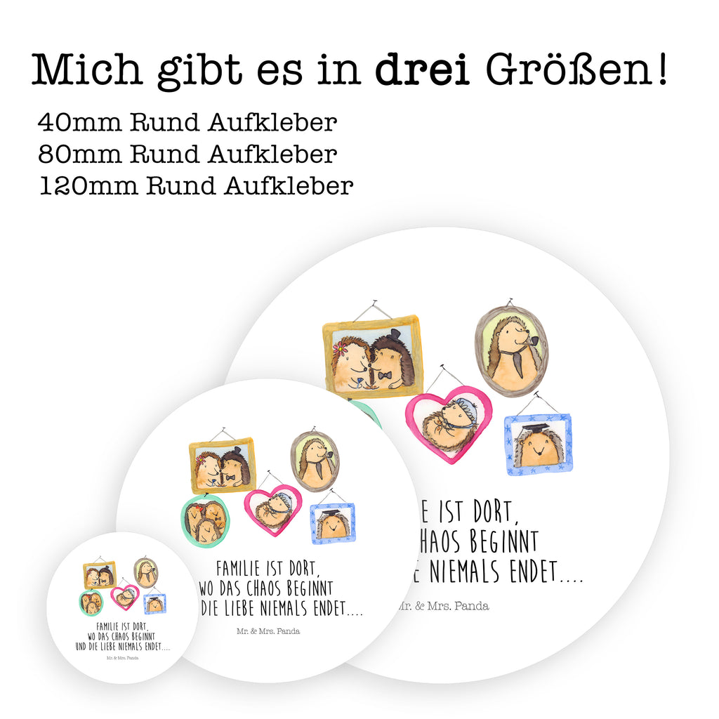 80mm Rund Aufkleber Igel Familie Sticker, Aufkleber, Etikett, Familie, Vatertag, Muttertag, Bruder, Schwester, Mama, Papa, Oma, Opa, Liebe, Igel, Bilder, Zusammenhalt, Glück