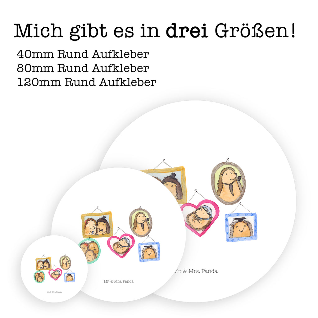 80mm Rund Aufkleber Igel Familie Sticker, Aufkleber, Etikett, Familie, Vatertag, Muttertag, Bruder, Schwester, Mama, Papa, Oma, Opa, Liebe, Igel, Bilder, Zusammenhalt, Glück