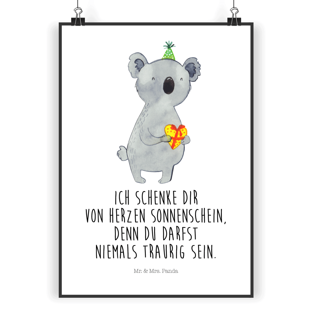 Poster Koala Geschenk Poster, Wandposter, Bild, Wanddeko, Küchenposter, Kinderposter, Wanddeko Bild, Raumdekoration, Wanddekoration, Handgemaltes Poster, Mr. & Mrs. Panda Poster, Designposter, Kunstdruck, Posterdruck, Koala, Koalabär, Geschenk, Geburtstag, Party