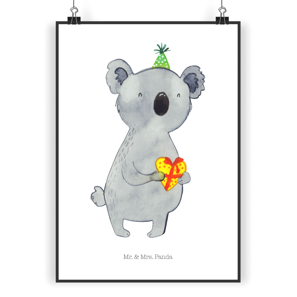 Poster Koala Geschenk Poster, Wandposter, Bild, Wanddeko, Küchenposter, Kinderposter, Wanddeko Bild, Raumdekoration, Wanddekoration, Handgemaltes Poster, Mr. & Mrs. Panda Poster, Designposter, Kunstdruck, Posterdruck, Koala, Koalabär, Geschenk, Geburtstag, Party