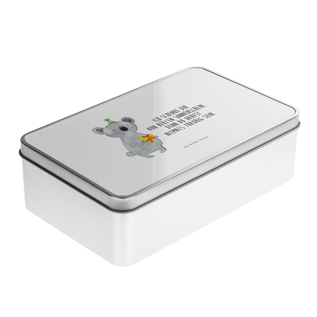Metalldose rechteckig Koala Geschenk Blechdose, Metalldose, Blechbox, Container, Keksdose, Vorratsdose, Vorratsbox, Döschen, Versperbox, Vesperdose, Aufbewahrungsdose, Aufbewahrungsbox, Aluminiumdose, Dose, Koala, Koalabär, Geschenk, Geburtstag, Party