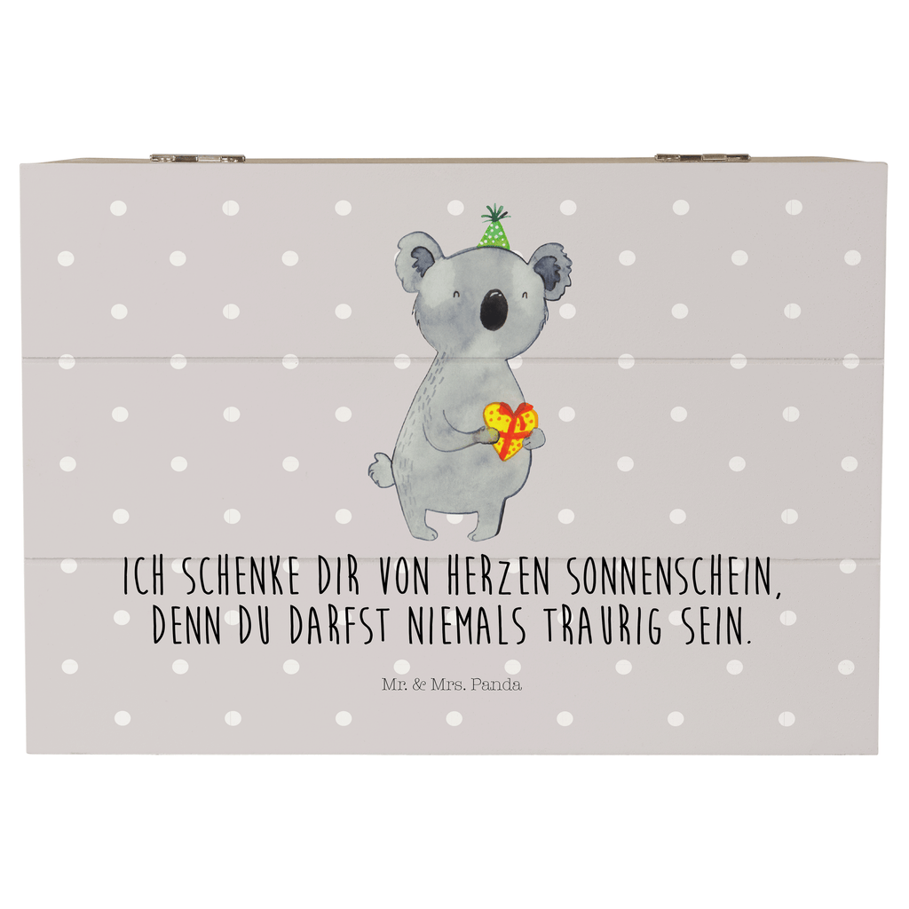 Holzkiste Koala Geschenk Holzkiste, Kiste, Schatzkiste, Truhe, Schatulle, XXL, Erinnerungsbox, Erinnerungskiste, Dekokiste, Aufbewahrungsbox, Koala, Koalabär, Geschenk, Geburtstag, Party