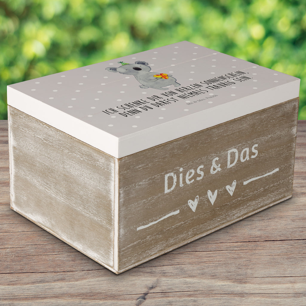 Holzkiste Koala Geschenk Holzkiste, Kiste, Schatzkiste, Truhe, Schatulle, XXL, Erinnerungsbox, Erinnerungskiste, Dekokiste, Aufbewahrungsbox, Koala, Koalabär, Geschenk, Geburtstag, Party