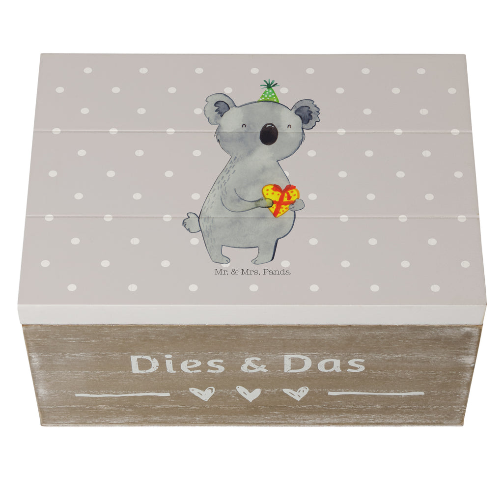 Holzkiste Koala Geschenk Holzkiste, Kiste, Schatzkiste, Truhe, Schatulle, XXL, Erinnerungsbox, Erinnerungskiste, Dekokiste, Aufbewahrungsbox, Koala, Koalabär, Geschenk, Geburtstag, Party
