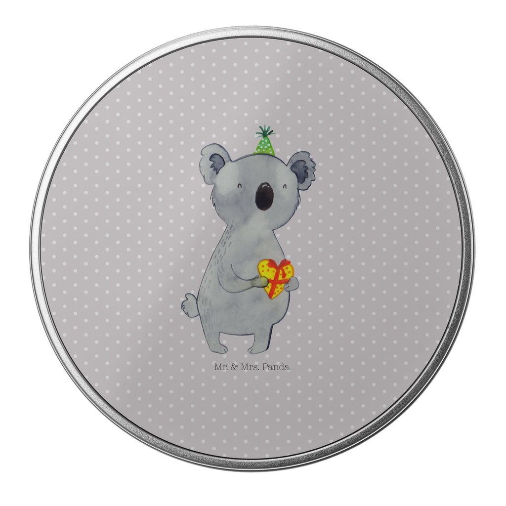 Blechdose rund Koala Geschenk Metalldose, Keksdose, Dose, Vorratsdose, Geschenkbox, Koala, Koalabär, Geschenk, Geburtstag, Party