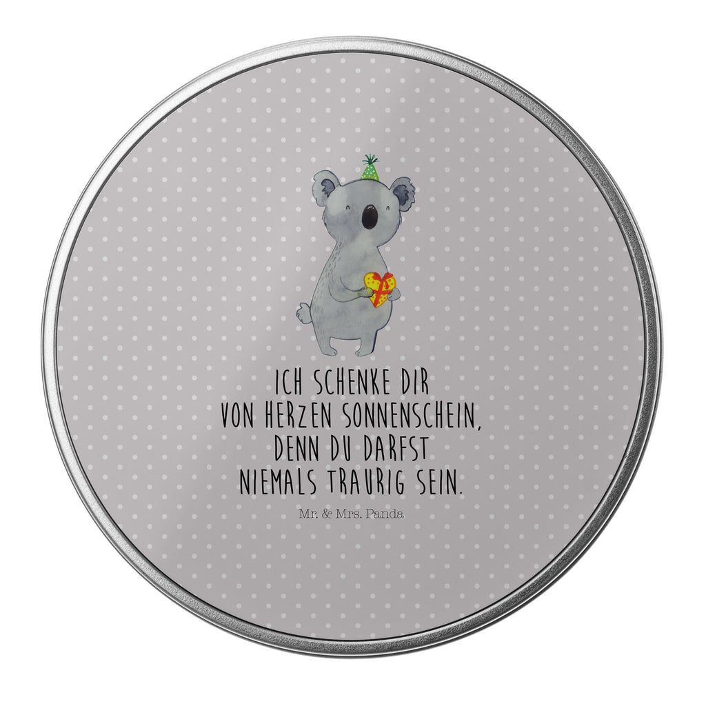 Blechdose rund Koala Geschenk Metalldose, Keksdose, Dose, Vorratsdose, Geschenkbox, Koala, Koalabär, Geschenk, Geburtstag, Party