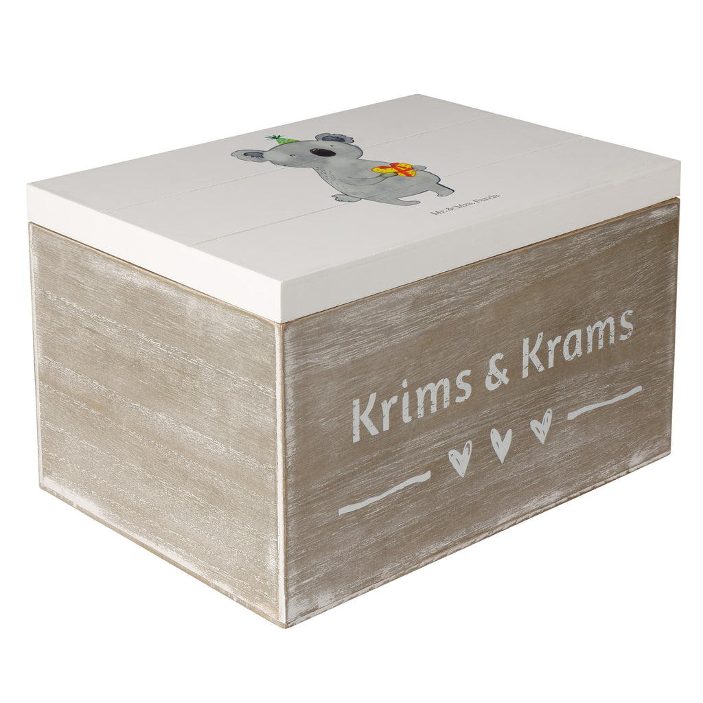 Holzkiste Koala Geschenk Holzkiste, Kiste, Schatzkiste, Truhe, Schatulle, XXL, Erinnerungsbox, Erinnerungskiste, Dekokiste, Aufbewahrungsbox, Koala, Koalabär, Geschenk, Geburtstag, Party