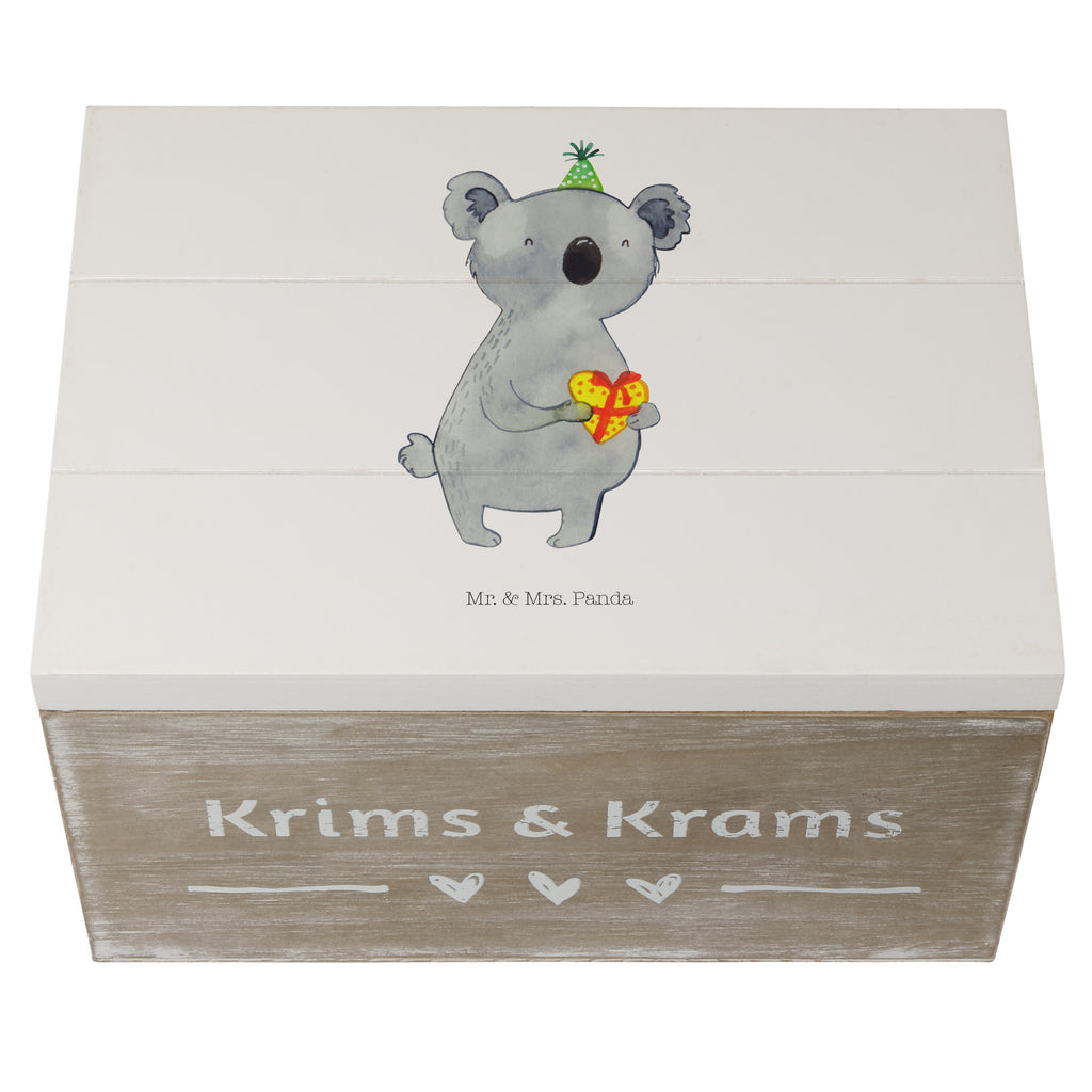 Holzkiste Koala Geschenk Holzkiste, Kiste, Schatzkiste, Truhe, Schatulle, XXL, Erinnerungsbox, Erinnerungskiste, Dekokiste, Aufbewahrungsbox, Koala, Koalabär, Geschenk, Geburtstag, Party
