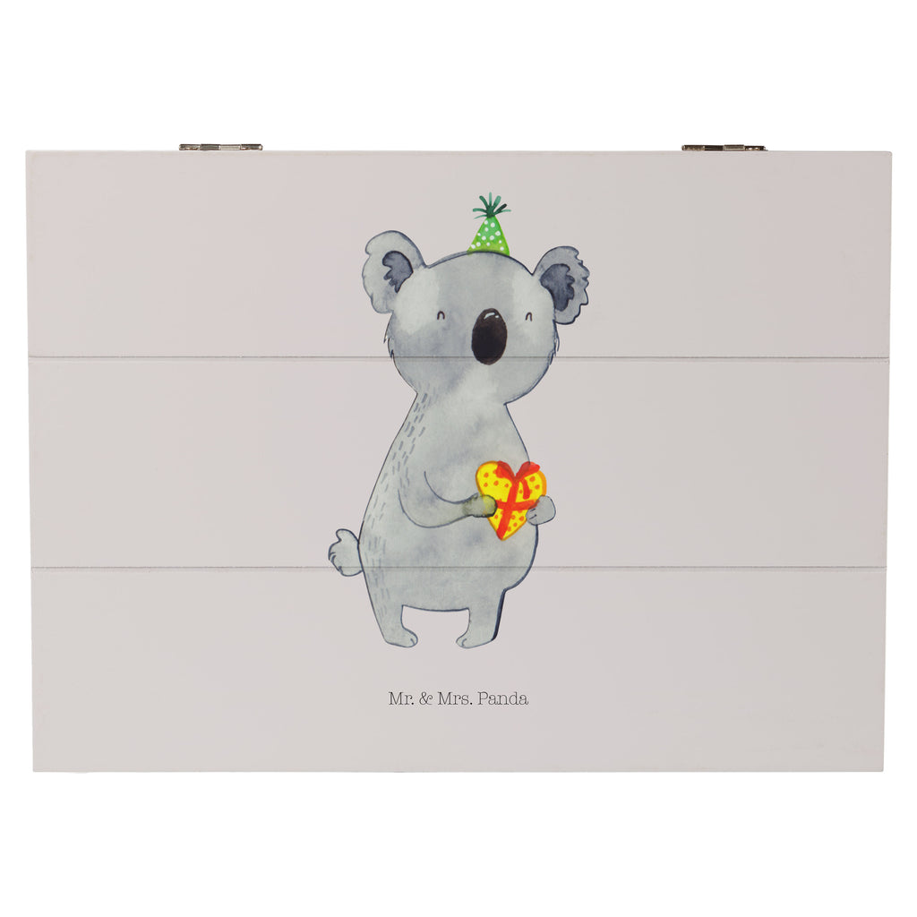 Holzkiste Koala Geschenk Holzkiste, Kiste, Schatzkiste, Truhe, Schatulle, XXL, Erinnerungsbox, Erinnerungskiste, Dekokiste, Aufbewahrungsbox, Koala, Koalabär, Geschenk, Geburtstag, Party