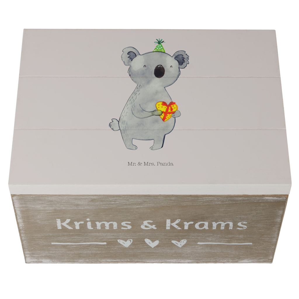 Holzkiste Koala Geschenk Holzkiste, Kiste, Schatzkiste, Truhe, Schatulle, XXL, Erinnerungsbox, Erinnerungskiste, Dekokiste, Aufbewahrungsbox, Koala, Koalabär, Geschenk, Geburtstag, Party